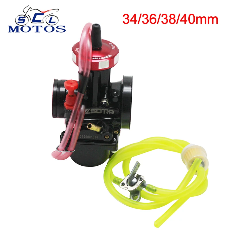 Sclmotos-Quad Vent Carb PWK 34 36 38 40 мм мотоцикл карбюратор+ Масляный выключатель+ Топливопровод шланг+ масляные фильтры+ 4 заклёпки для Honda KTM