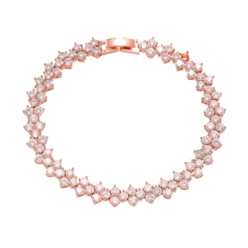 

L'amour&ma Women Luxury Full Crystal Bracelets Shiny Wedding Engagement Jewelry Accessories Gifts For Bridesmaid Party