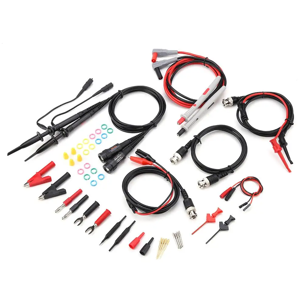 

P1260D Oscilloscope Multimeter Test Leads with Crocodile Clips Replaceable Probe Tips Set Replaceable Lead Cable Tool