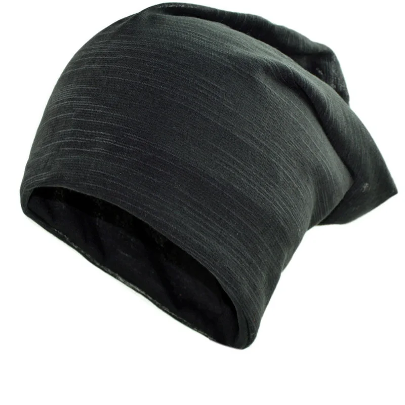 

Latest Autumn Winter Unisex Double Layer Casual Solid Color Skullies Beanies Hat Cotton Polyester Comfortable Knitted Beanie Hat