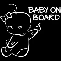 BABY ON BOARD Funny Vinyl Car Sticker