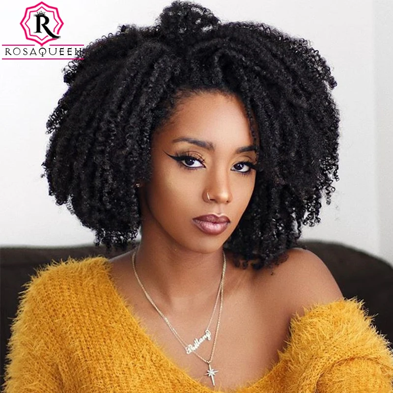 Ceny Afro perwersyjne kręcone klip w doczepy z ludzkich włosów 100% ludzkie włosy brazylijski Remy włosy 4B 4C spinki do włosów Ins na całą głowę Rosa Queen