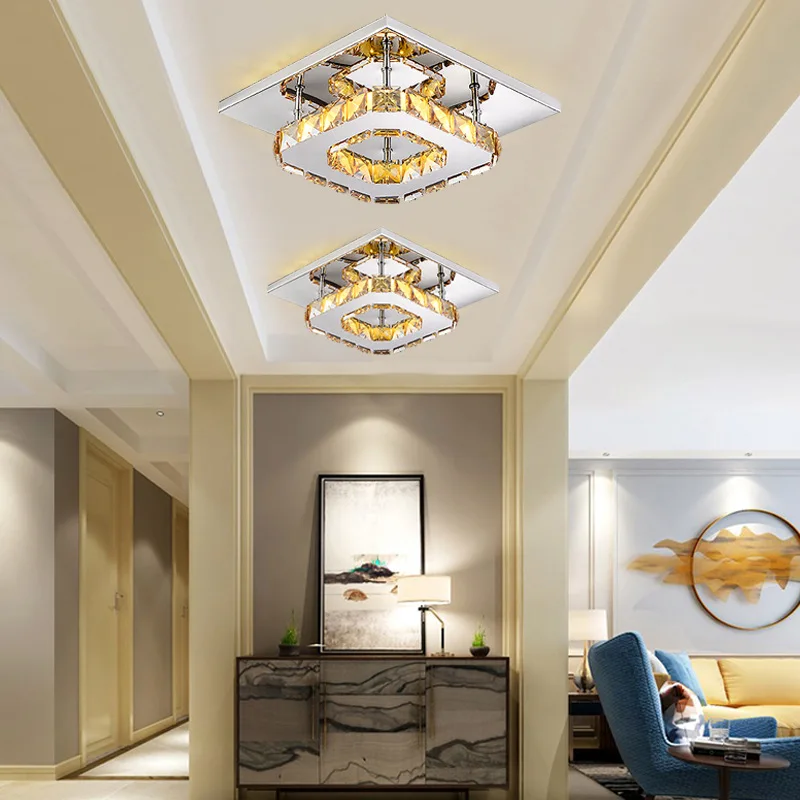 

Newest Modern Crystal LED Ceiling lights Fixture For Indoor Lamp lamparas de techo Surface Mounting Ceiling Lamp For Bedroom