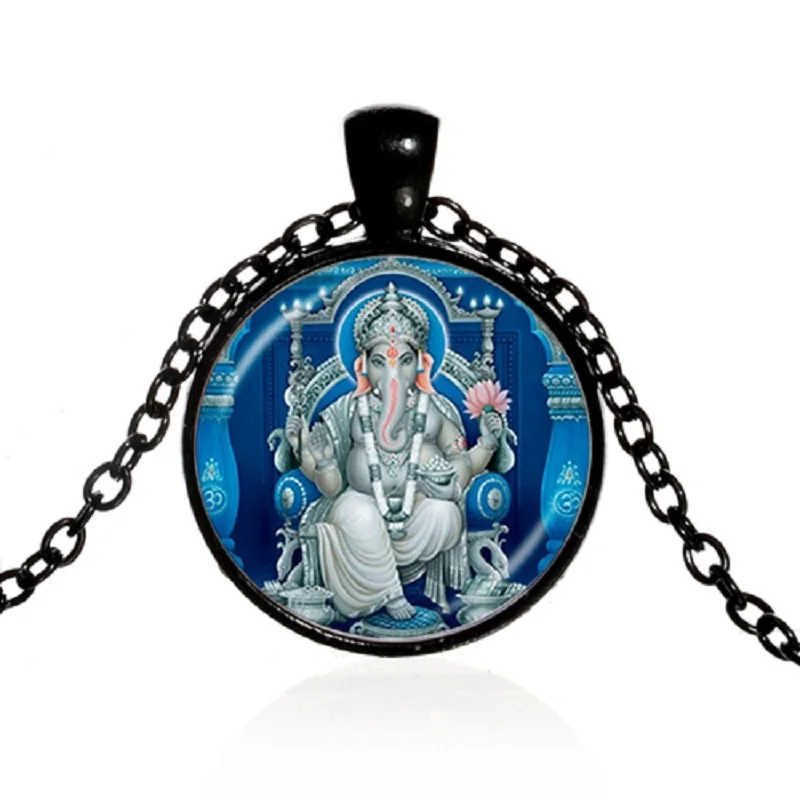 Ожерелье Ganesha в виде слона Будды индуистский слон лорд медитация позе лотоса