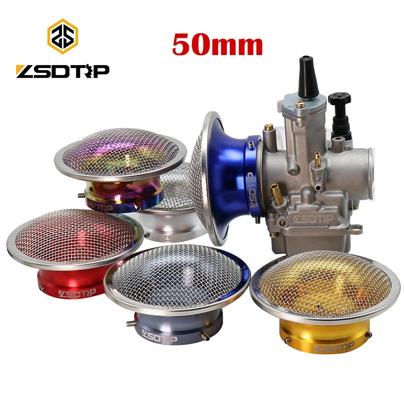 ZSDTRP 50MM Multicolor Motorcycle Carburetor Air Filter with