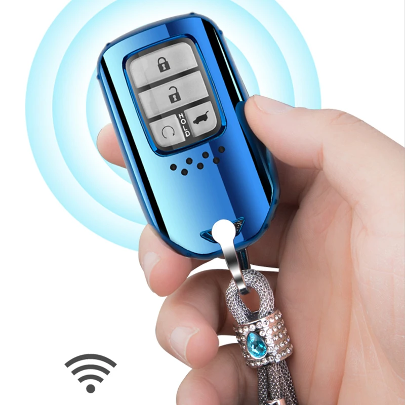 Portachiavi con custodia completa per chiave a distanza per auto in TPU per Honda Accord Civic CR-V XR-V MK10 Spirior Pilot Fit City Freed Jade Key Protect - H463b6dd843634a72a7b17a12b185dc9f8