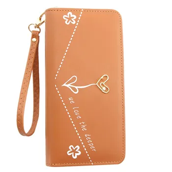 

2020 Ladies Fashion Solid Color Leather Clutch Bag Gold Zipper Girl Purse Card Package Casual Party Wallet Creative Gift #BL2