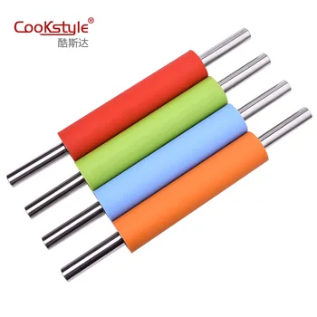 

Silica Gel Roller Pin Kitchen Supplies Dumpling Wrapper Roll Rolling Stick Bakery Stainless Steel Pressure Rolling Stick Main Bu