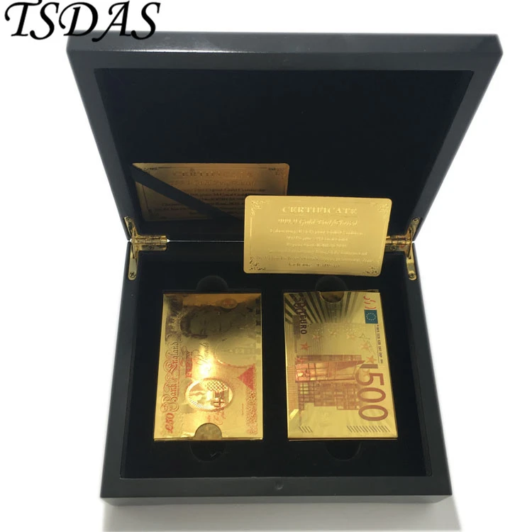 Certified Pure 24 Carat Gold Foil Plated Poker Cards Perfect Gift by 24/7 store