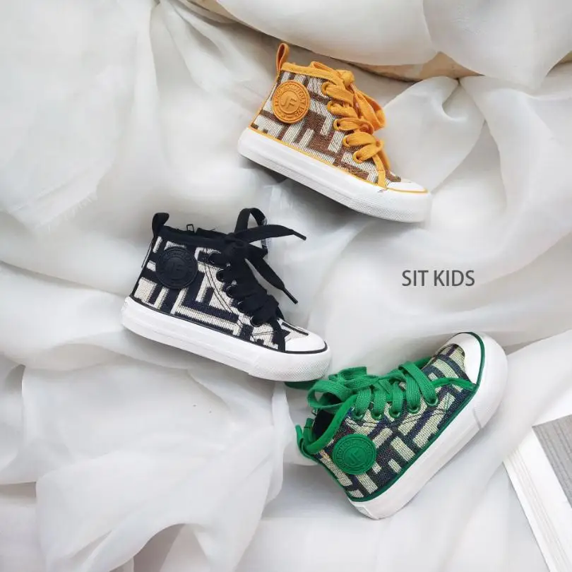 Children's 3 colour cotton sneakers kids stylish casual shoes