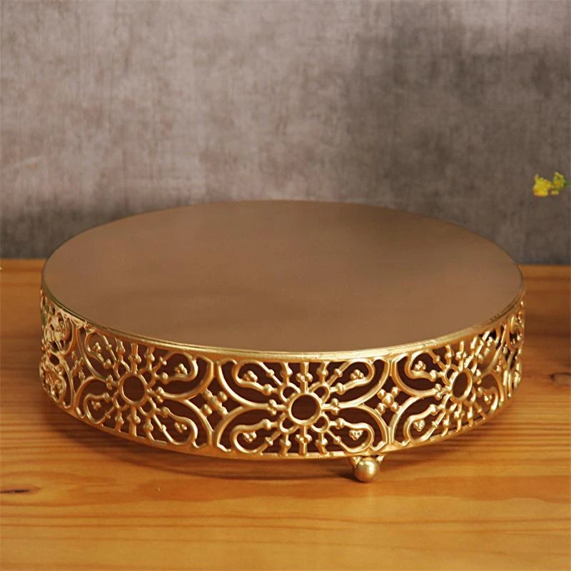 Gold Wedding Dessert Tray Cake Stand Candy Display Plate for Wedding Cupcake Pan Party Supply