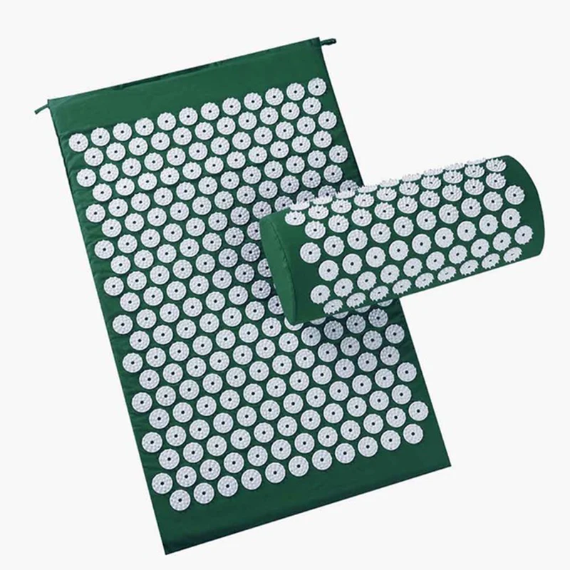 Acupressure Massage Mat With Pillow For Stress/Pain/Tension Relief Body Relax Massage Acupressure Mat Yoga Sit Lying Mats Cut Pa