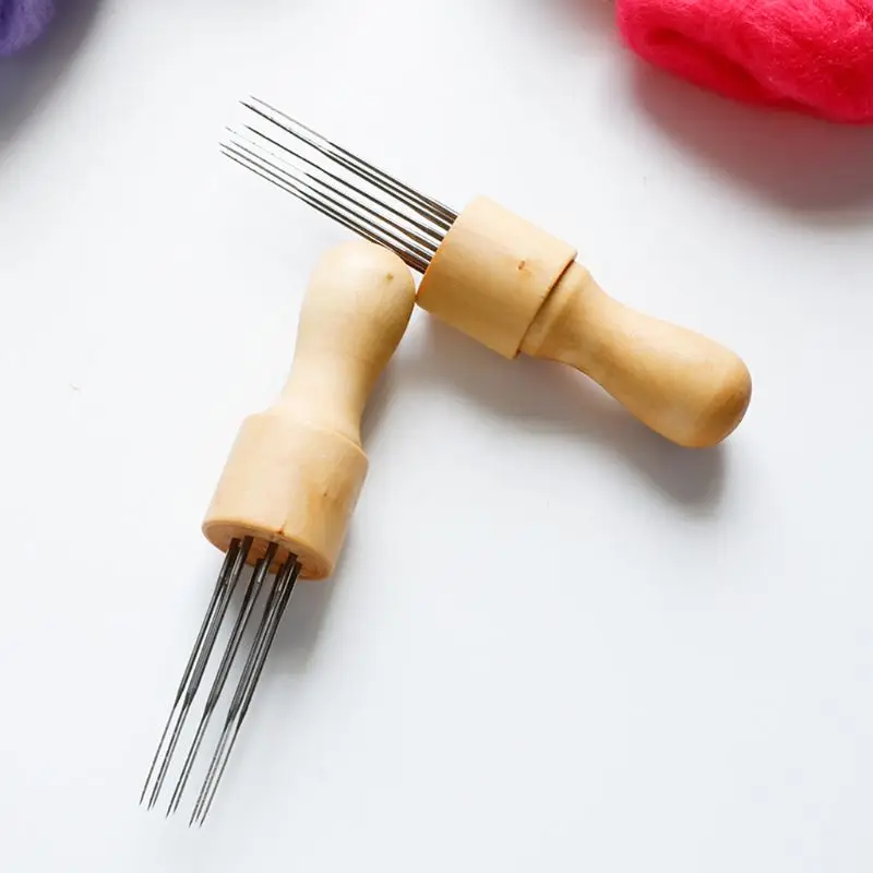 DIY валяния игла с восемь игл инструмент Ремесло шерсть фетр стежка удар ручка