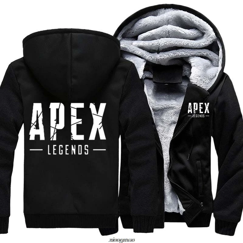 Размер США супер теплые толстовки игры Apex leyendas толстовки зимние утепленные флисовые камуфляжные мужские куртки пальто на молнии Одежда
