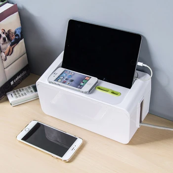 

Power Strip Cord Storage Boxes Safety Socket Outlet Board Container Electric Wire Collection Cables Organizer Case Accessories