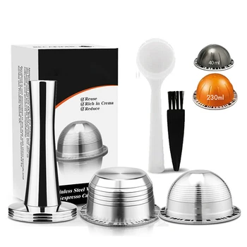 

6pcs/Set Reusable Coffee Capsule Tamper Brush Set For Nespresso Vertuo ENV135BAE & For Krups XN 9031
