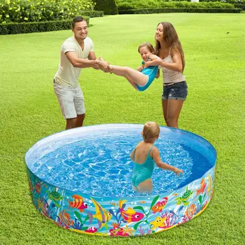

Portable Swimming Pool Hard Plastic Large Multi-person Paddling Pool Water Fun Kiddie Pools for Home Courtyard