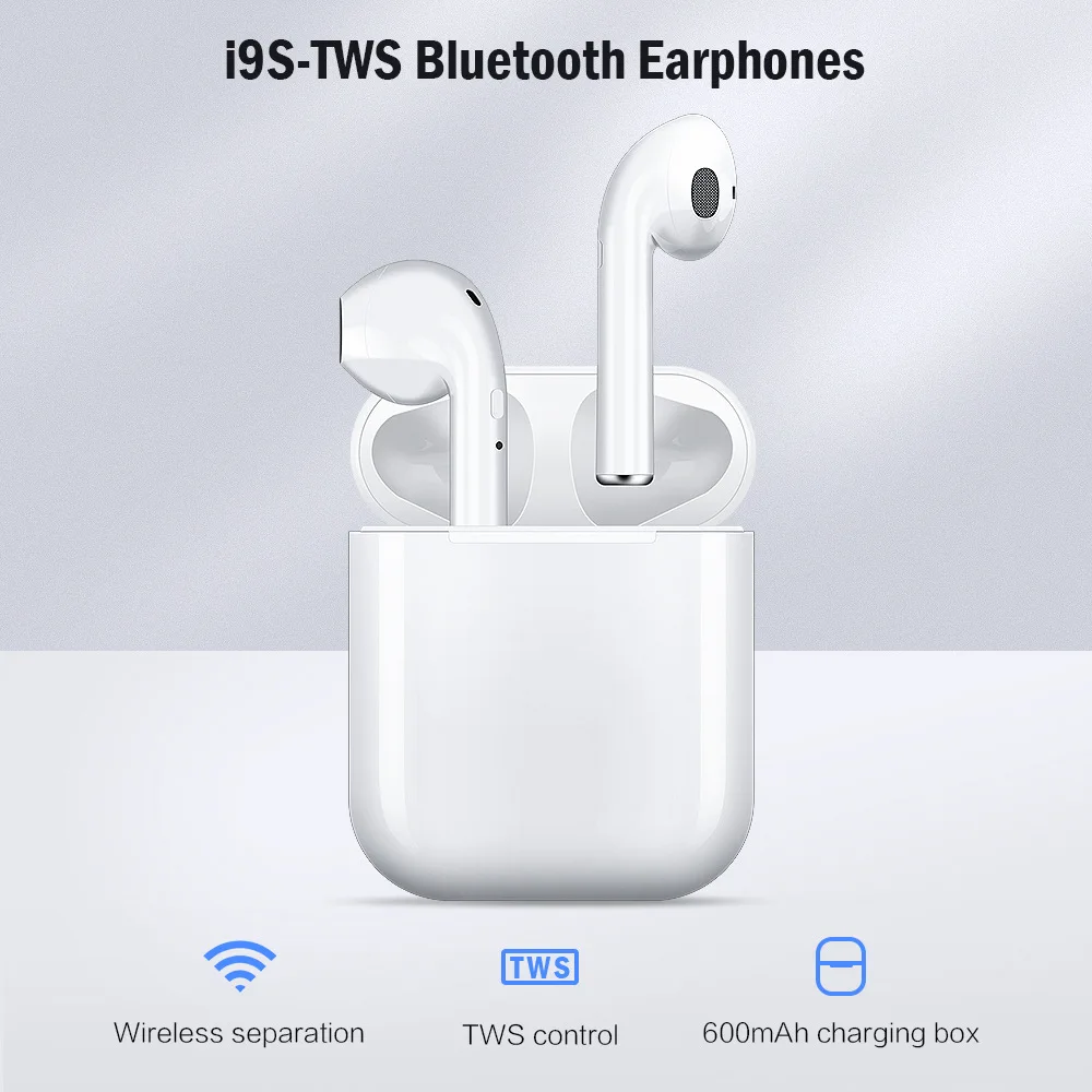 Новое обновление i9s TWS Bluetooth наушники 5,0 вкладыши мини беспроводные гарнитуры бас стерео наушники для iPhone Android Xiaomi PK I12