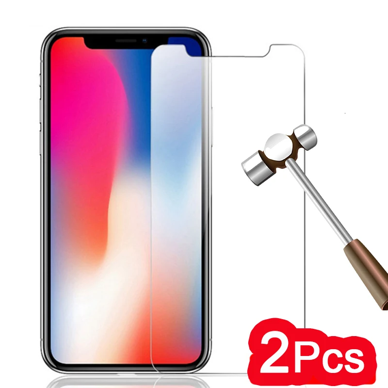 Закаленное стекло для Alppe iPhone X 11 Xs Max Xr 6 7 8 plus защитная пленка экрана apple 11pro 9h 2 шт. |