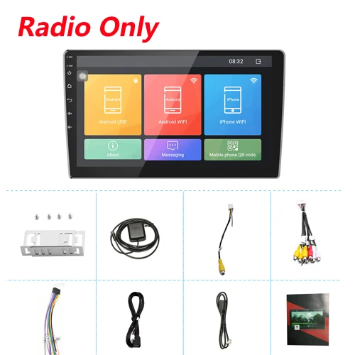 Radio Only AMPrime Android 2 din автомагнитола 9 ''Автомобильный мультимедийный плеер универсальный gps Wifi магнитофон аудио стерео MirrorLink с камерой - Цвет: Radio Only