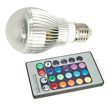 

E27 Silver Metal Bead Mask RGB New Tredndy Bulb Light 5W QPD18 AC85V-265V