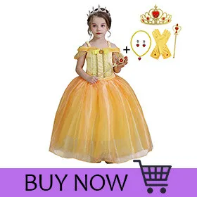 2020 Baby Girl Anna Elsa Princess Dress for Girls Halloween Carnival Party Dress up Birthday Costume Childen Clothing Vestidos