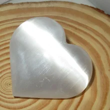 

Natural selenite Crystal Quartz Heart shape Reiki Healing Gem Gift