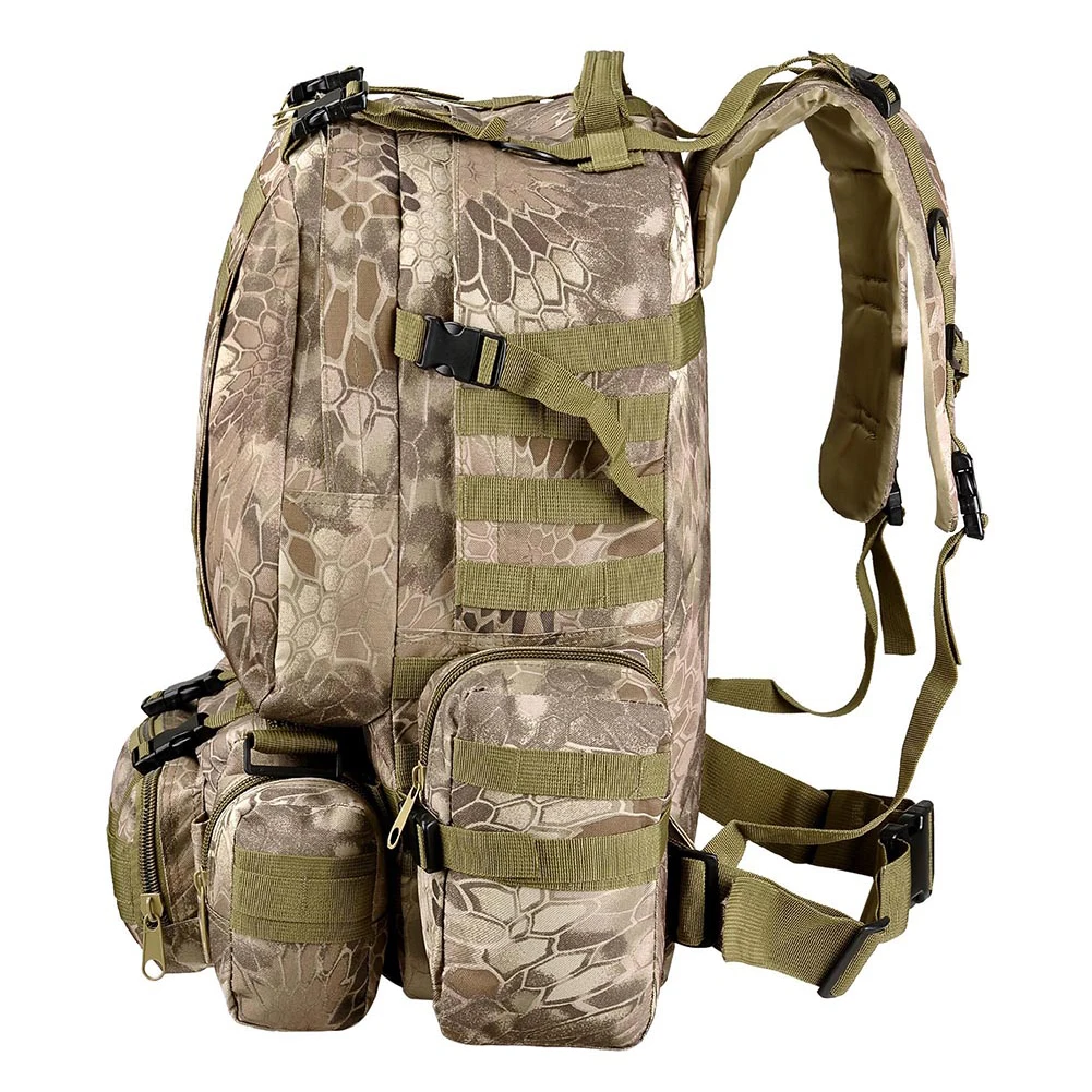 

55L Outdoor Bag Practical Molle Rucksack Large Capacity Oxford Fabric Army Backpack Hiking Military Tactical Camping Sport