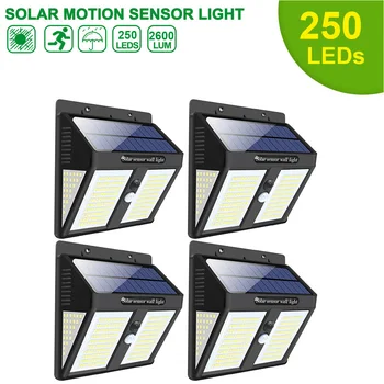 

100/146/ 250 LED Solar Security Lights Motion Sensor Solar Wall Lamp for Outdoor Garden Path Decoration Waterproof Street Light