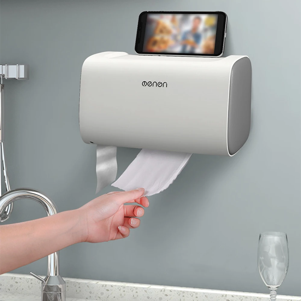 New Mengni Bathroom Paper Towel Dispenser Wall Mounted No drilling