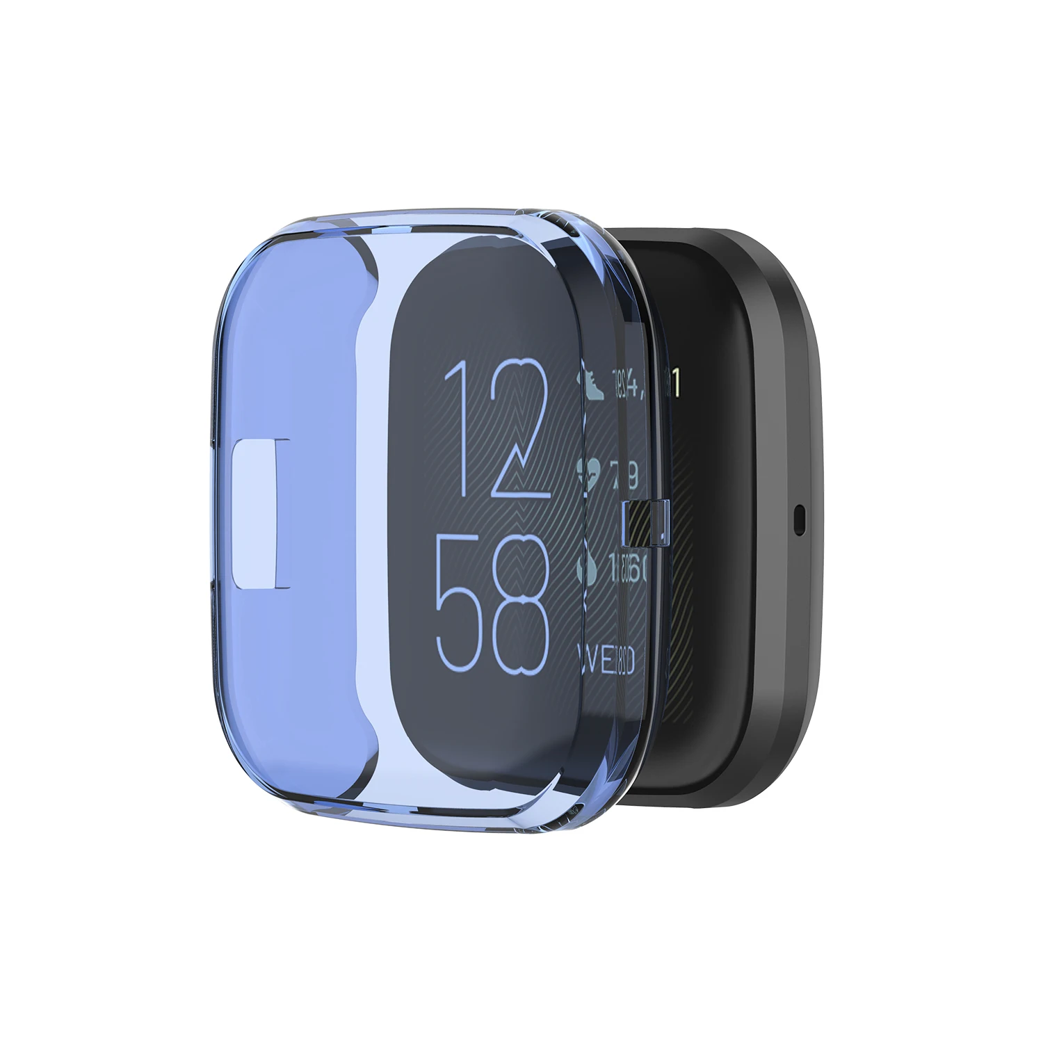 Защитный чехол на весь экран для Fitbit Versa 2 Band смарт-часы защитный чехол для Fitbit Versa 2 защита экрана часов - Цвет: Blue