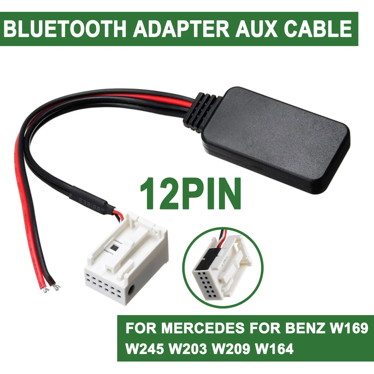 Для Benz W169 W245 W203 W209 W164 12Pin автомобильный bluetooth-адаптер беспроводной Радио стерео Aux кабель для Mercedes для iPhone для iPad