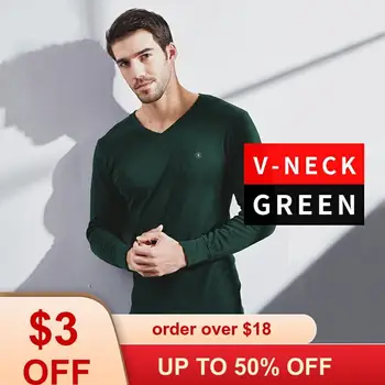 

SeeBest Long Johns Men Thermal Underwear Set For Male Cotton Winter Keep Warm Suit Inner Wear Clothing thermo Black V Neck M 4XL