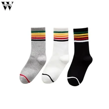 Womail Fashion Для женщин Носки полосатый принт Хлопковые короткие носки Повседневное Колготки чулочно-носочные изделия в полоску с принтом Повседневное спортивные носки коттоновые носки