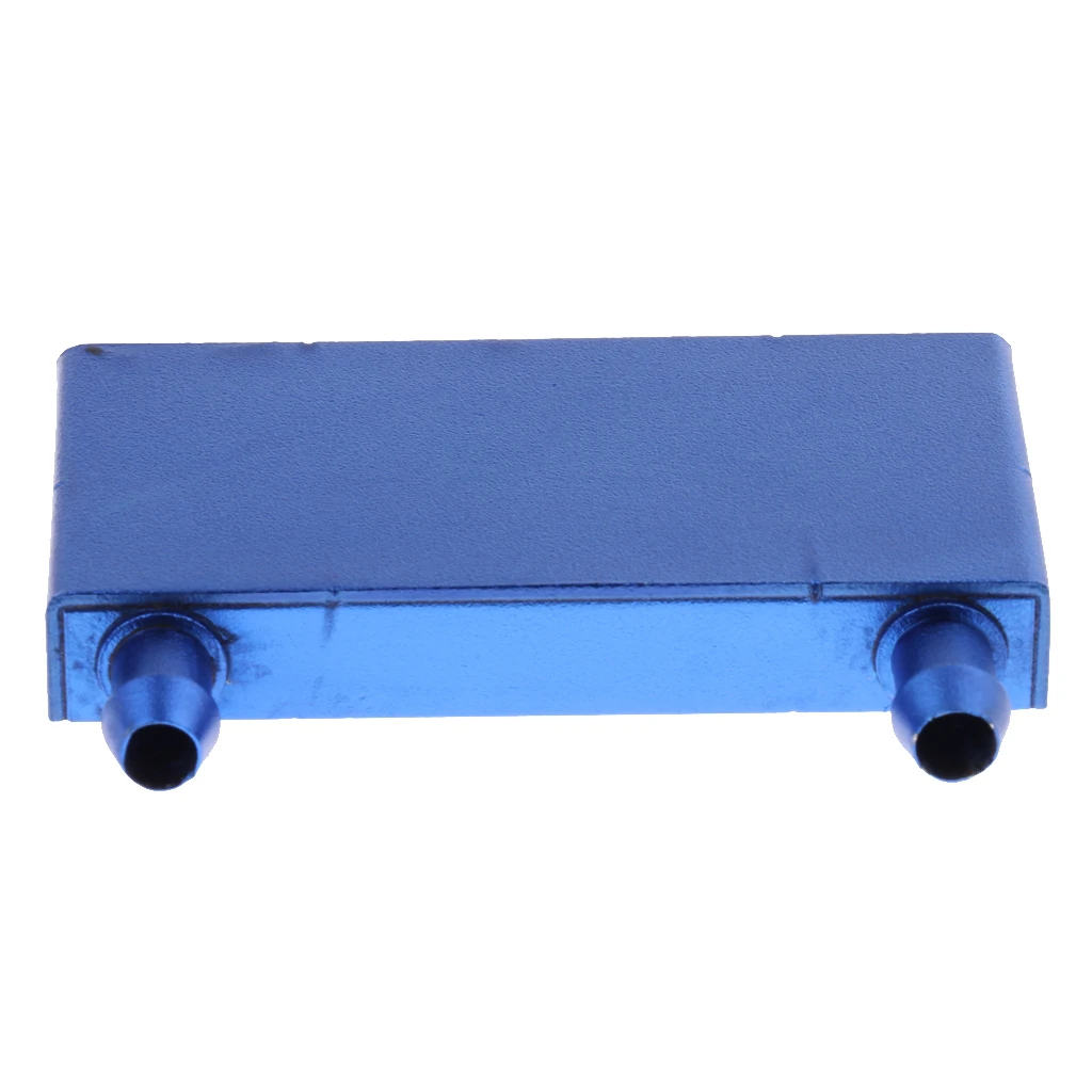 Aluminum Water Cooling Block 40x80mm Liquid Water Cooler System for CPU Graphics Radiator Heat Sink 2P
