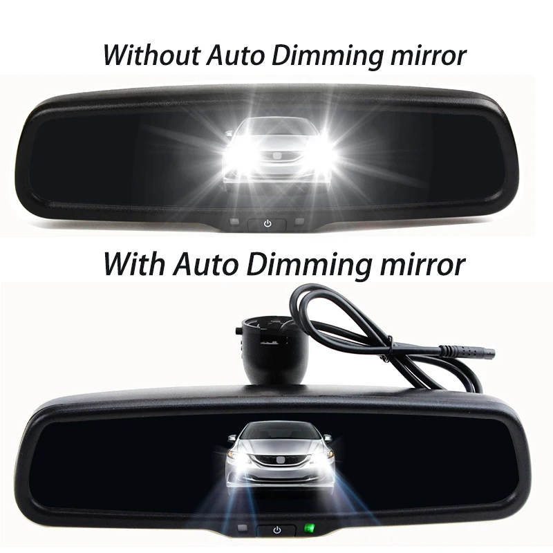 Car Rear View Mirror Kit Nissan iMirror AK-D 4.3 2AV Input Auto-Dimming LCD Rear View Mirror Monitor with IP68 Waterproof & Super Night Vision Backup Camera for Toyota GM etc Car Rear View Mirror Kit Nissan iMirror AK-D 4.3 2AV Input Auto-Dimming LCD Rear View Mirror Monitor with IP68 Waterproof & Super Night Vision Backup Camera for Toyota GM etc
