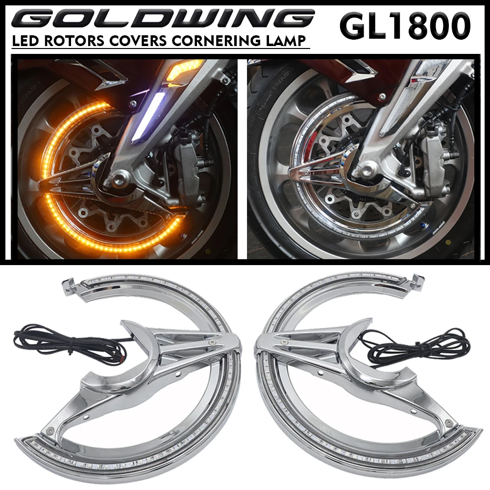 

For HONDA Gold Wing GL1800 F6B 2018-2020 motorcycle accessories Turn Light Function Brake Disc LED Rotors Covers Cornering Lamp