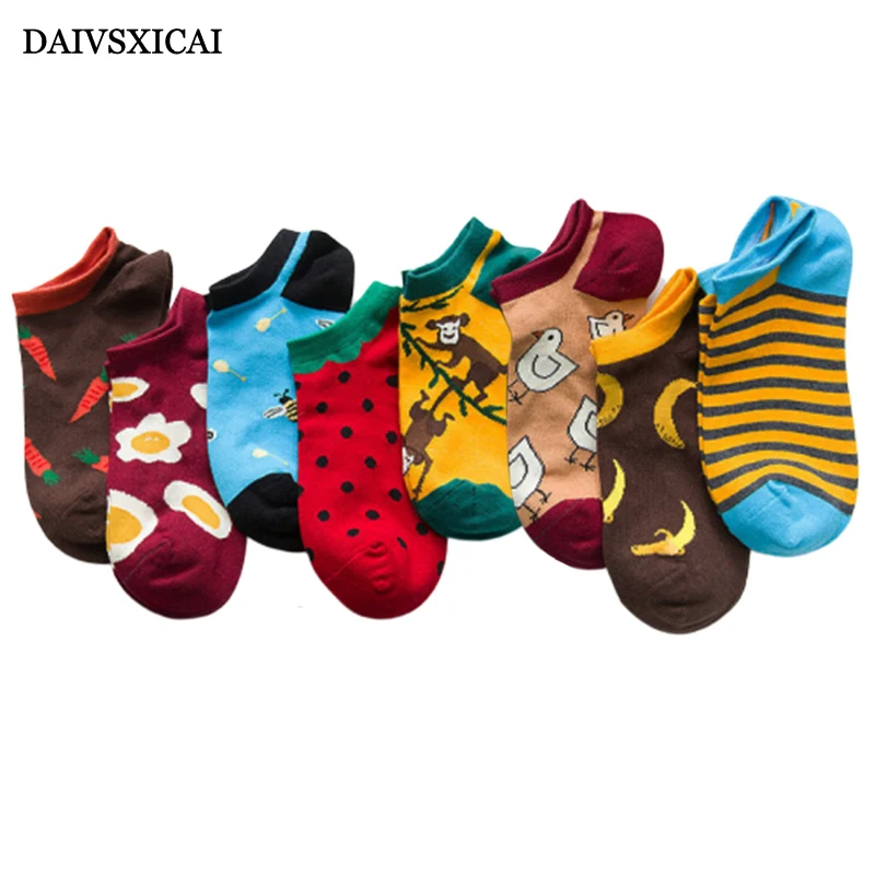 3 пара/лот = 6 шт. летние женские носки модные милые Мультяшные повседневные хлопковые носки-башмачки невидимые женские