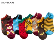 3 пара/лот = 6 шт. летние женские носки модные милые Мультяшные повседневные хлопковые носки-башмачки невидимые женские