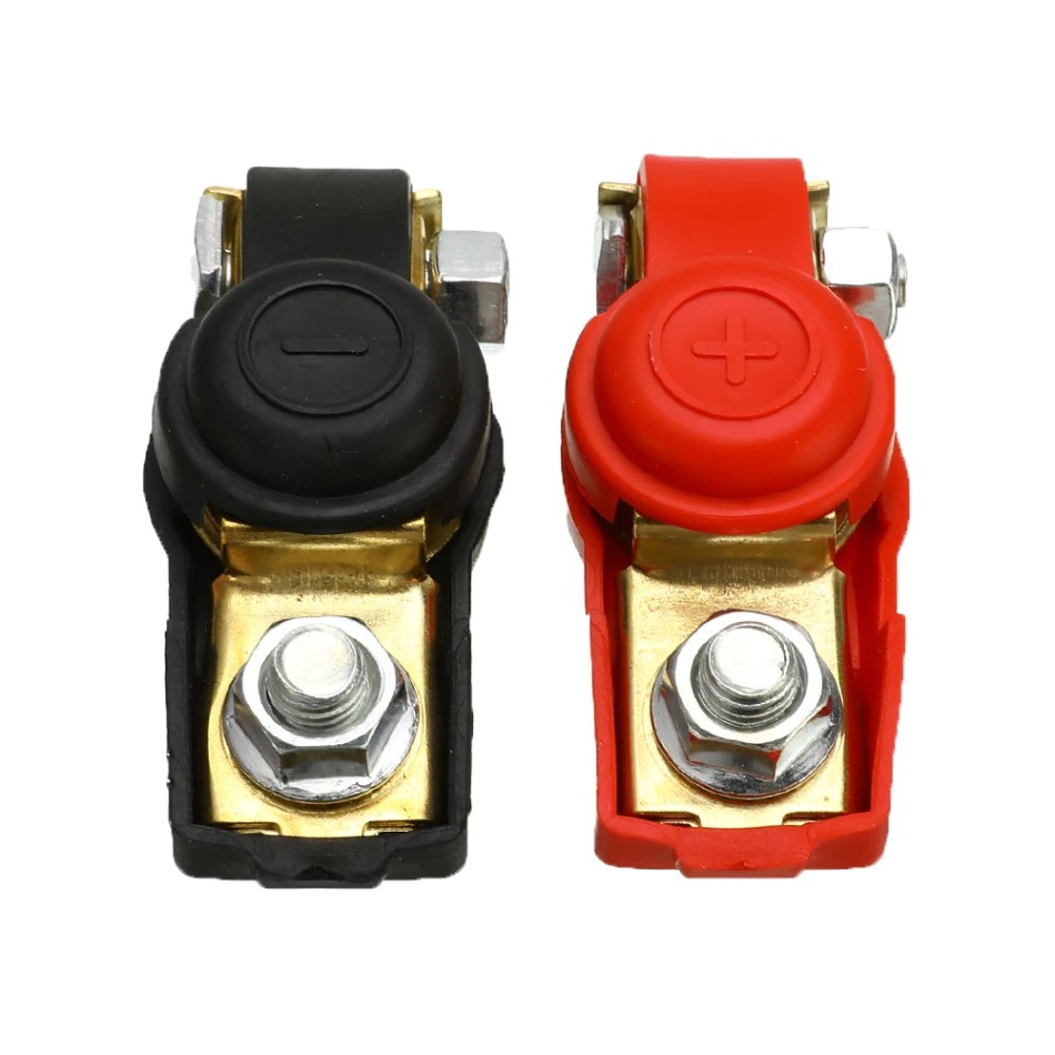 

1 Pair Negative and Positive Car Battery Terminals 12V Quick Release Battery Cable Terminal Clamps Connectors Fit Caravan Boat