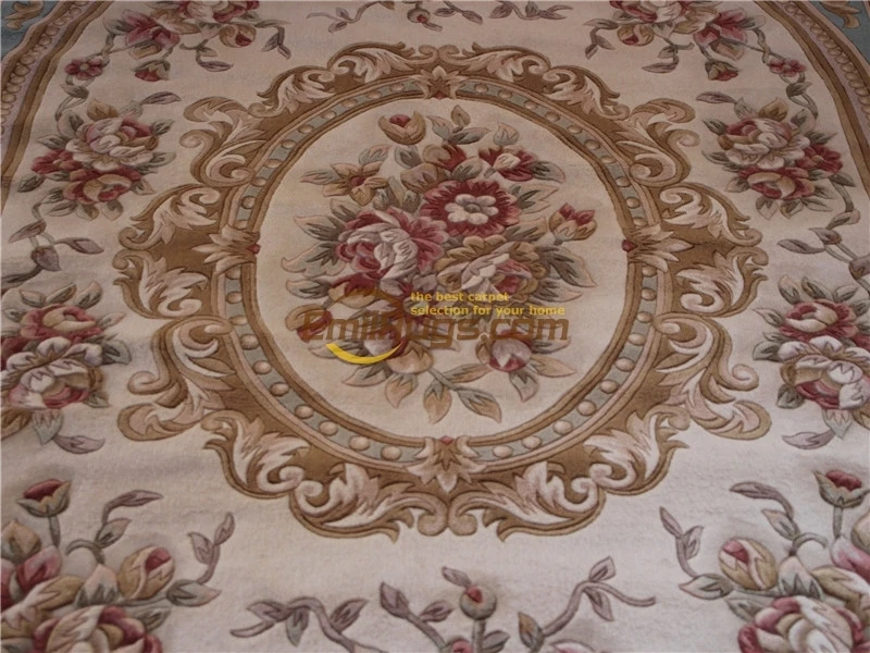 savonnerie woven wool carpet european Needle-point Hand-woven For Living Room Rectangular savonnerie