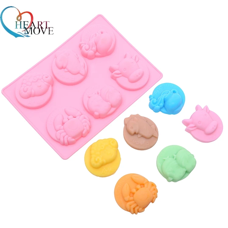 

HEARTMOVE Cute 12 Zodiac Signs Shape Silicone Cake Cookie Mold Chocolate Pudding Jelly Mold Fondant Biscuit Decorating Tool 9010