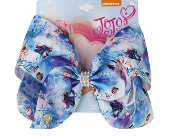 

Newest princess Printed Ribbon Cartoon hair Bows Children Boutique bowknot with clip Hair Accessories Baby Girls