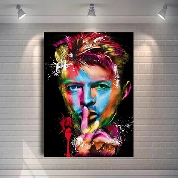 

Portrait of David Bowie Art Paintings Print on Canvas Art Posters and Prints Graffiti Art of David Bowie Pictures Home Decor