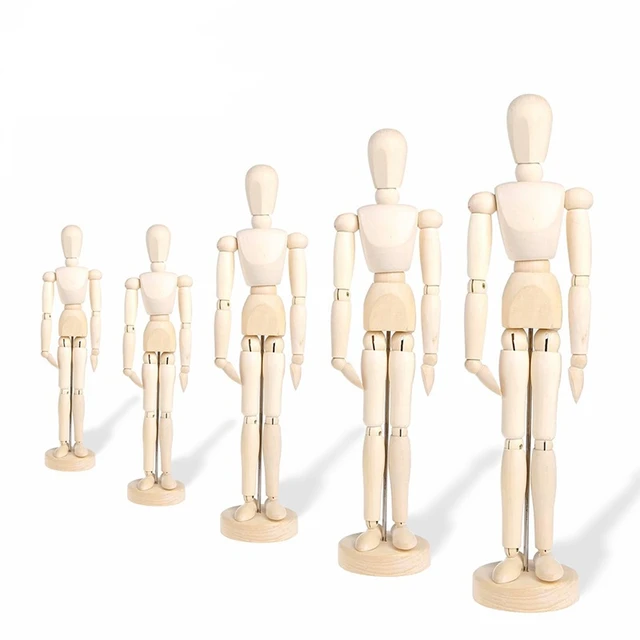 4.5/5.5/8 Inch Paint Sketch Wooden Man Model Artist Movable Limbs Doll Male  Wooden Toy