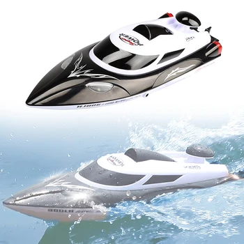 

HONGXUNJIE HJ806 High Speed 35km/h 200m Control Distance Fast Ship RC Boat Black
