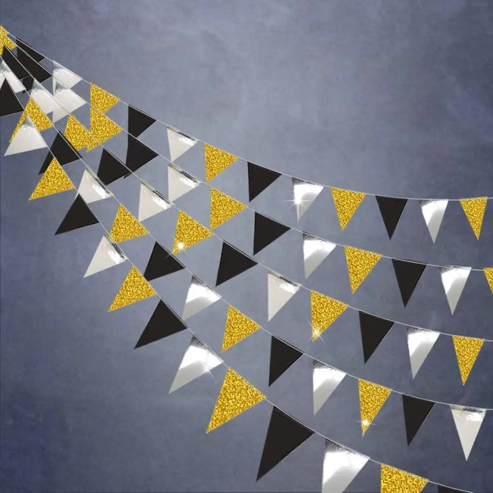 Rose Gold Triangle Garland for Celebrations and Decor