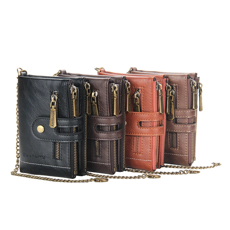 2024 New Wallet Leather Wallet Short Wallet Hot Sale Retro Multi-card Short Wallet Multifunctional PU Waterproof Wallet