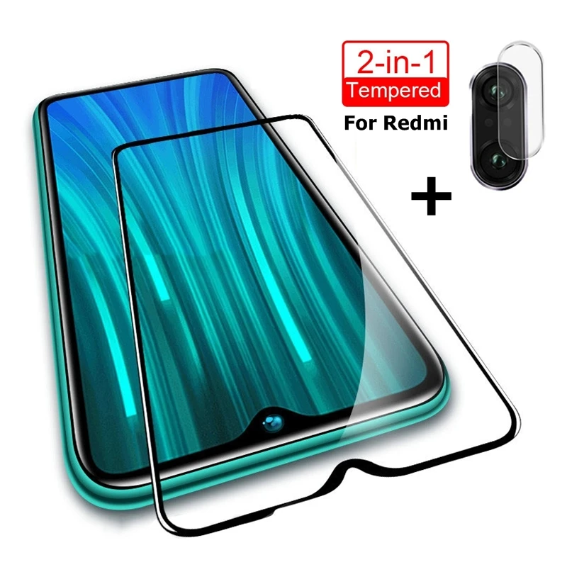Защитное стекло 2 в 1 закаленное для камеры 9 8 7 6 Pro 8A 8T Xiaomi Redmi 7A | Мобильные телефоны