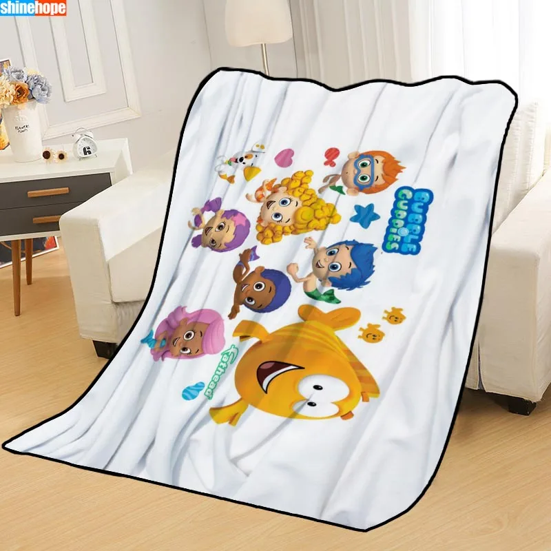 Новое поступление Bubble Guppies одеяло s печать мягкий сон одеяло на дом/диван/офис портативный дорожный Чехол Одеяло 100X125 см - Цвет: Blanket 9